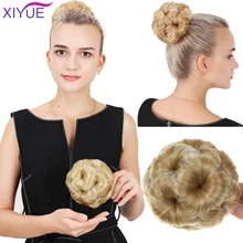 Синтетические волосы шиньон булочка шиньон для женщин 9 цветов Роликовый зажим в поддельные аксессуары для волос высокотемпературный волоконный головной убор