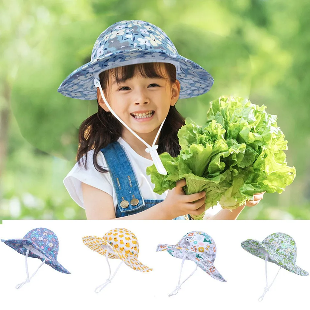 baby beach hat with strap
