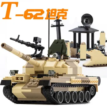 

372Pcs Military War Soviet Army T-62 MBT Tank Technic Building Blocks Sets Armored Bricks Educational Toys for Children