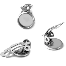 10 шт. серьги из нержавеющей стали зажим звено без надписи ободок подходит 6/8/10/12/14/16/18/20 мм Установка лотка для камео кабошоны для изготовления ювелирных изделий