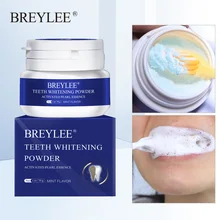 BREYLEE-Polvo para blanquear los dientes, esencia en Perla Natural, pasta Dental, Kit de higiene bucal para eliminar las manchas, placa de 30g