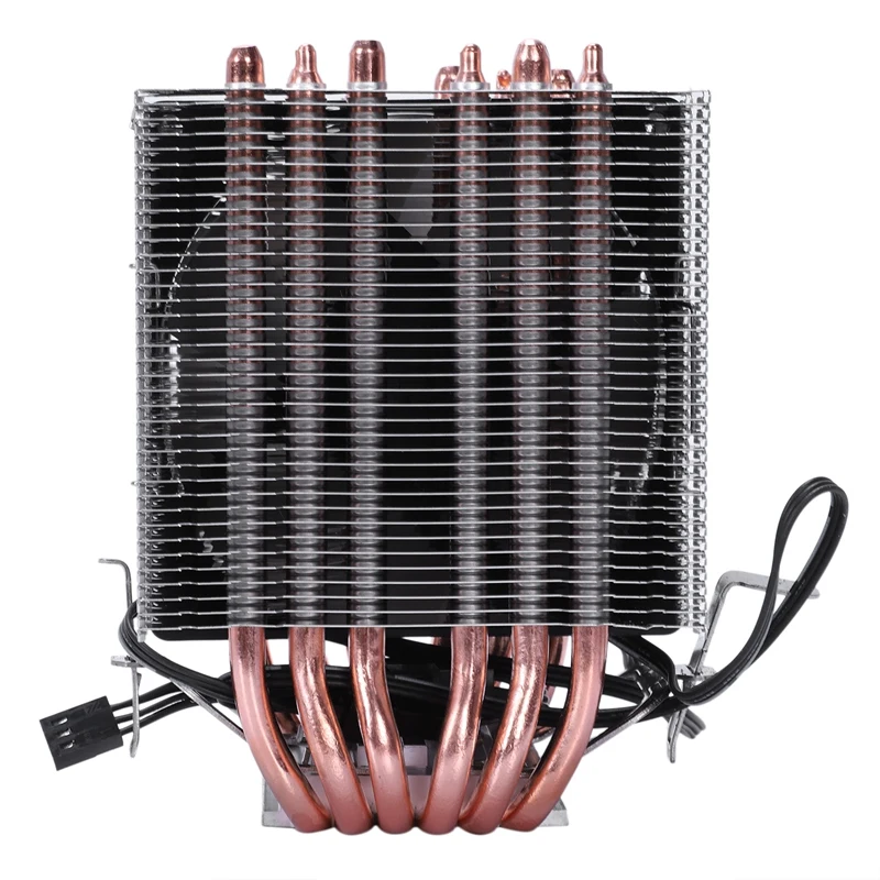 Lanshuo 6 Heat Pipe 3 Wire Without Light Double Fan Cpu Fan Radiator Cooler Heat Sink For Intel Lga 1155/1156/1366 Cooler Heat S