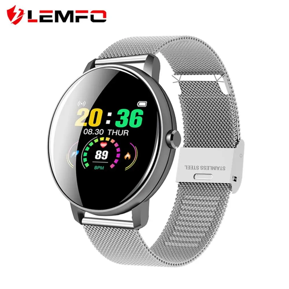 Мужские и женские умные часы LEMFO Q5 plus с круглым сенсорным экраном пульсометром