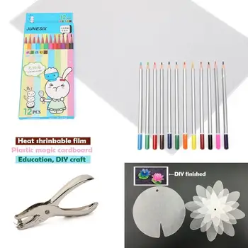 

1 Set Shrinks Film Plastic Sheet Shrink DIY Art UV Cure Resin Creative Decorating Unprintable Films A4 DIY Materials
