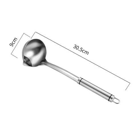 Accessories Stainless Steel Colander Strainer Long Handle Scoop Filter Oil-Water Separation Spoon Grease Trap Skimmer