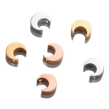 

5pcs Stainless Steel Moon DIY Bracelet Necklace Charms Pendants for Jewelry Making DIY Handmade Accessories