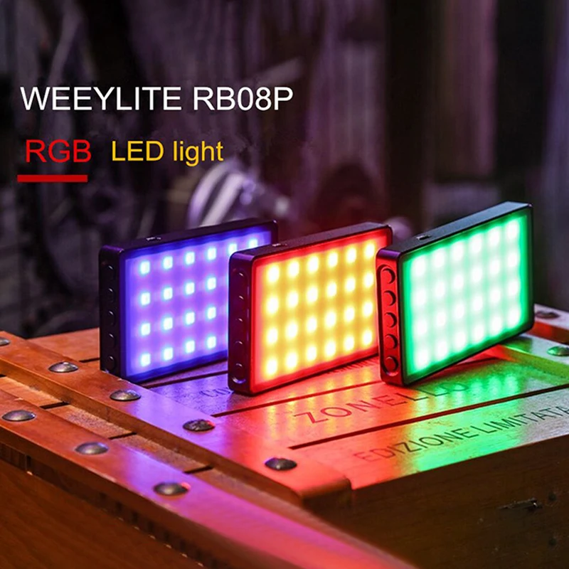  VILTROX Weeylife RB08P RGB 2500K-8500K Mini Video LED Light Portable Fill Light Built-in Battery fo - 4000199564076