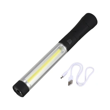 

COB+LED Rechargeable Work Lights Handheld Movable Work Lights netic Torch Flexible Inspection Lamp Cordless Worklight
