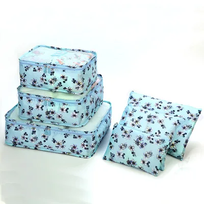 6 шт./компл. сетчатая, для путешествий сумка в сумке Чемодан Органайзер куб для упаковки набор для Костюмы хранение чемоданов косметический чехол для белья - Цвет: 14