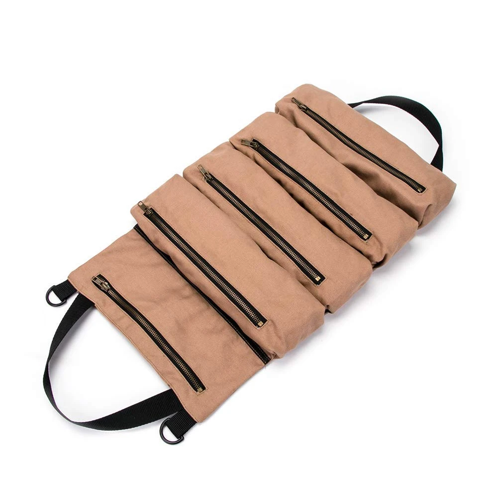 

Portable Storage Pocket Tool Bag Rolled Up Repair Carrying Case Electrician Foldable With Handle Multifunction Organizer Package