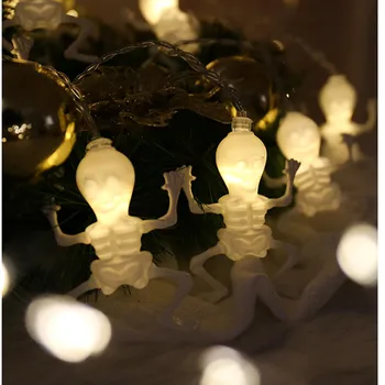 

LED Lantern Halloween Holiday Lights String 10/20 LED 3M DIY Skull Pumpkin outdoor Battery USB 5V Ins Style room Decoration Lamp