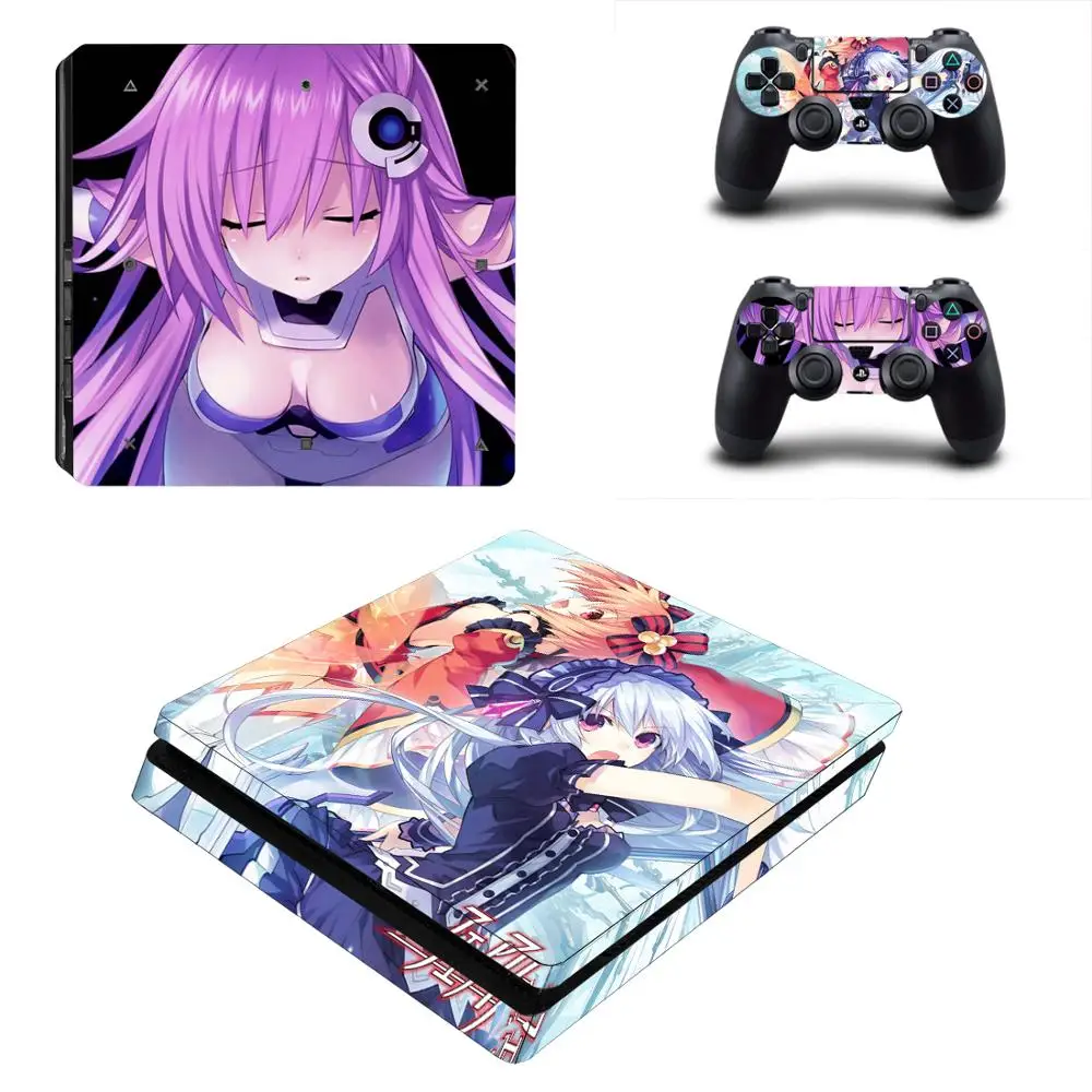 YSP4S-4014 Аниме Neptune PS4 Slim sticker s Play station 4 кожа Наклейка виниловая для playstation 4 PS4 Slim консоль и контроллер Skins наклейка - Цвет: YSP4S-4014