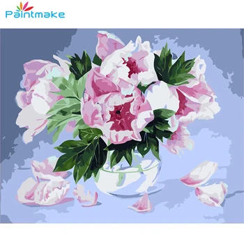 

Paintmake color Flower DIY Paint By Numbers no frame Bottle Book For Home room Decoration Oil Painting on Canvas Art Picture