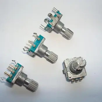 

5pcs/lot pjiap switch EC11 for DVD encoder car navigation potentiometer 30 bit with switch 13mm flower shaft