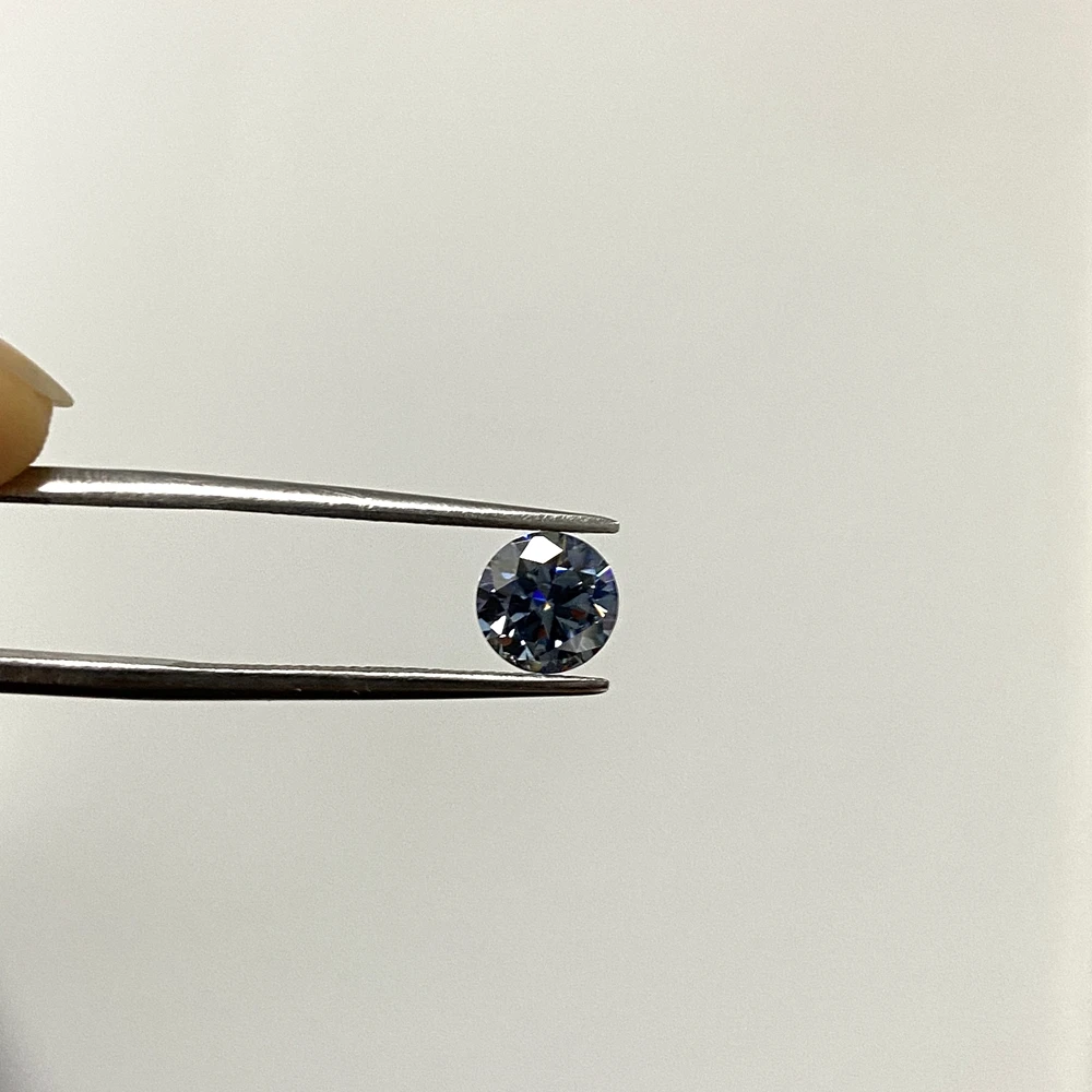 Meisidian Lab Created Excellent 1Karat 6.5mm Brilliant Cut Sapphire Blue Moissanite Diamond Price Per Carat
