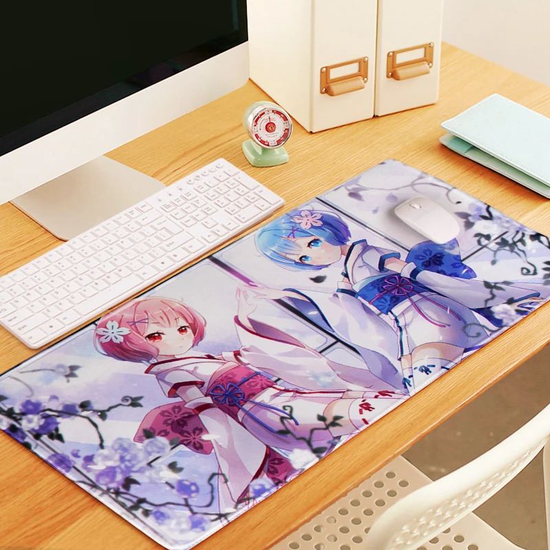 Anime Re:Life in a different world from zero Gaming Mouse Pad Mat Rem Ram Emilia Ergonomic Rubber Mousepad Cosplay Props