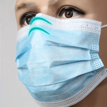 

5pcs-50pcs Blue Disposable Mask Dustproof Level Nonwoven Face Mouth Masks Anti Influenza Breathing Safety Masks