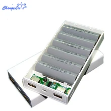 20000 мАч обновленный внешний аккумулятор модуль зарядное устройство чехол печатная плата двухсторонняя быстрая 5 в 1 а Быстрая зарядка усилитель литиевой батареи для Mi