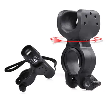 

Portable Flashlight Holder Cycling Bike Bicycle Light Lamp Stand Holder Rotation Grip Bicycle light support Front Light Bracket