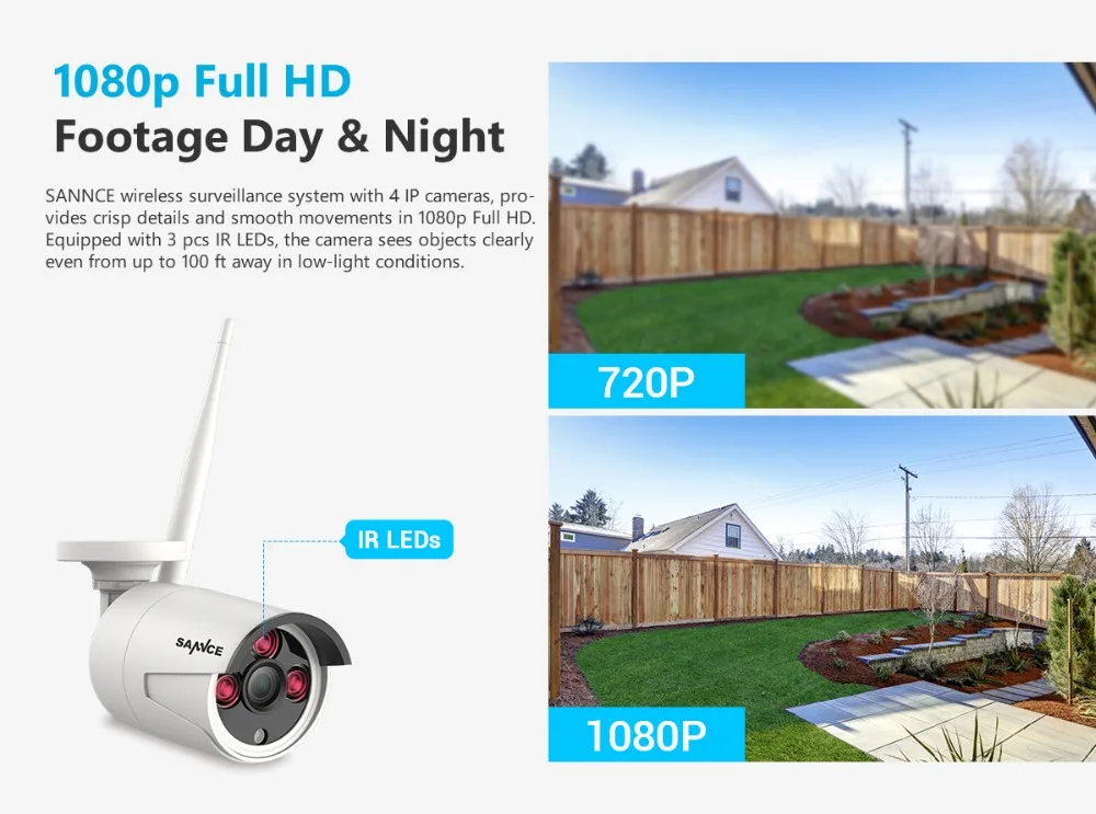 Sistema de Segurança Vídeo sem Fio Nvr com Alto-falante ip à Prova Sannce Polegada Tela Lcd 4x Câmera Dnvr Água Microfone Embutido 4ch 1080 p 10.1 5 nvr com alto-falante 4x câmera ip à