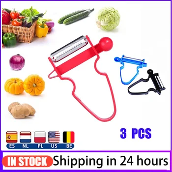 

3PC Vegetable And Fruit Potato Peeler Fast Cutting Machine Cutting Machine Grater Kitchen Tools Trio Peeler Set Vegetable Tools