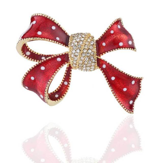 Rose Flower Rhinestone Brooch Pin for Women Fashion Wedding Christmas Party Coat Dress Suit Jewelry Valentine's Day Gift