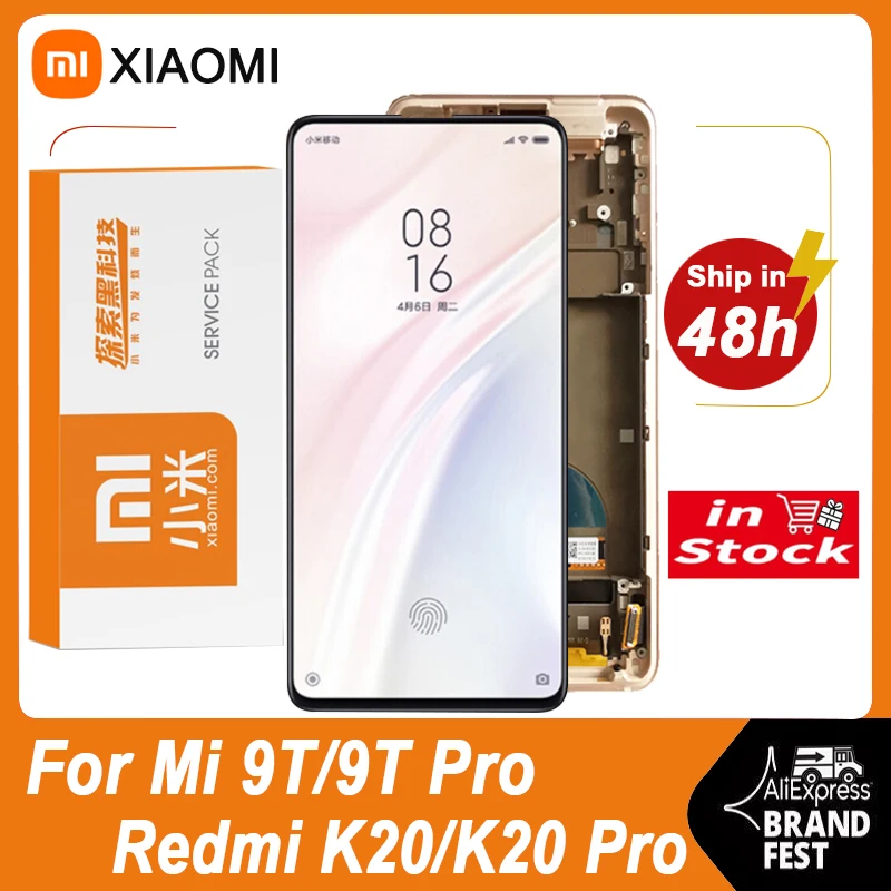 ЖК-дисплей 100% 'ɺMOLED для Xiaomi Mi 9T Pro с сенсорным экраном и дигитайзером в сборе