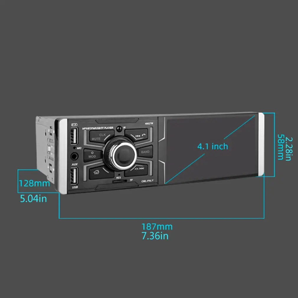12V / 24V Universal 4.1 Inch Car Mp5 Player 3Usb