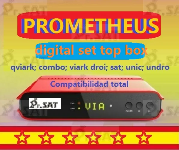 Оригинальный PT Prometheus refresh Viark Sat droi Qviart combo undro unic undro2 обновляемая ТВ приставка