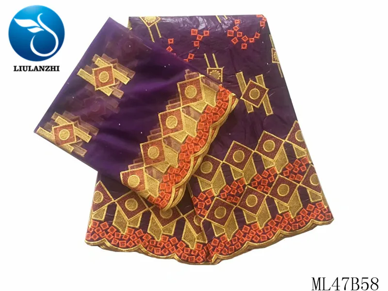 LIULANZHI фиолетовый Базен riche getzner хлопок африканский батик Базен riche getzner ткань 5+ 2 ярдов ML47B58