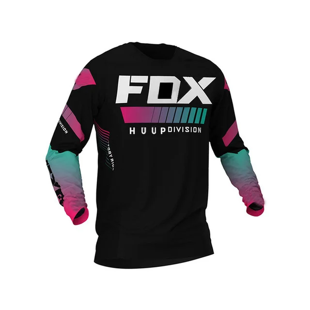 Motorcycle Mountain Bike Team Downhill Jersey Huup Fox MTB Offroad DH MX Bicycle Locomotive Shirt Cross Country Mountain Bike 6