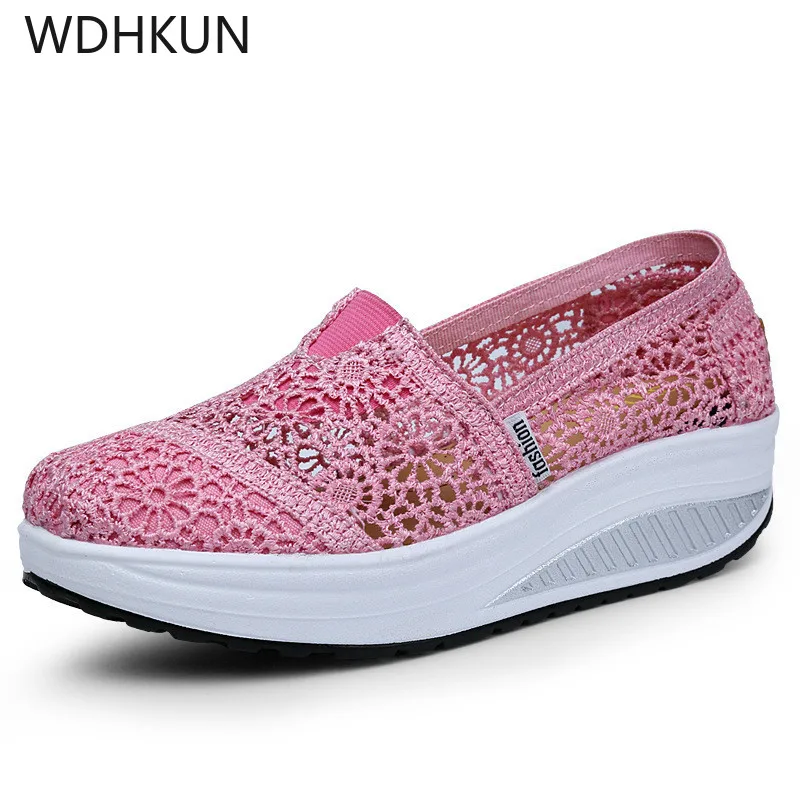 

Women's Mesh Shoes 2019 Spring And Summer Female Cool Net Shoes Breathable Lace Shake Women Footwear Casual Shoes