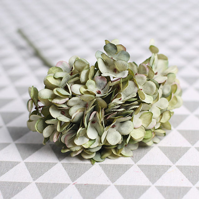 Branch Retro Autumn Hydrangea Bouquet Artificial Flowers Home Decoration Bridal Fake Flower Wedding Party Supplies Photo Props