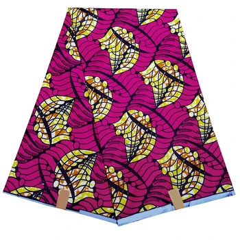 

6 yards Polyester Ankara Fabric, African Wax Ankara Fabric Kitenge/Pagnes/Tissues Africain/ Lapa/Chitenge Pink LBLD-91