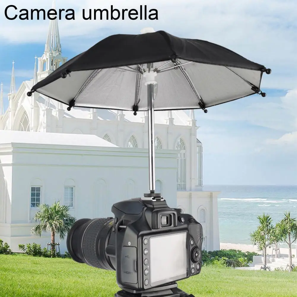 DSLR Camera Umbrella Universal Hot Shoe Cover Photography Accessory Camera Sunshade Rainy Holder Accessories for Canon