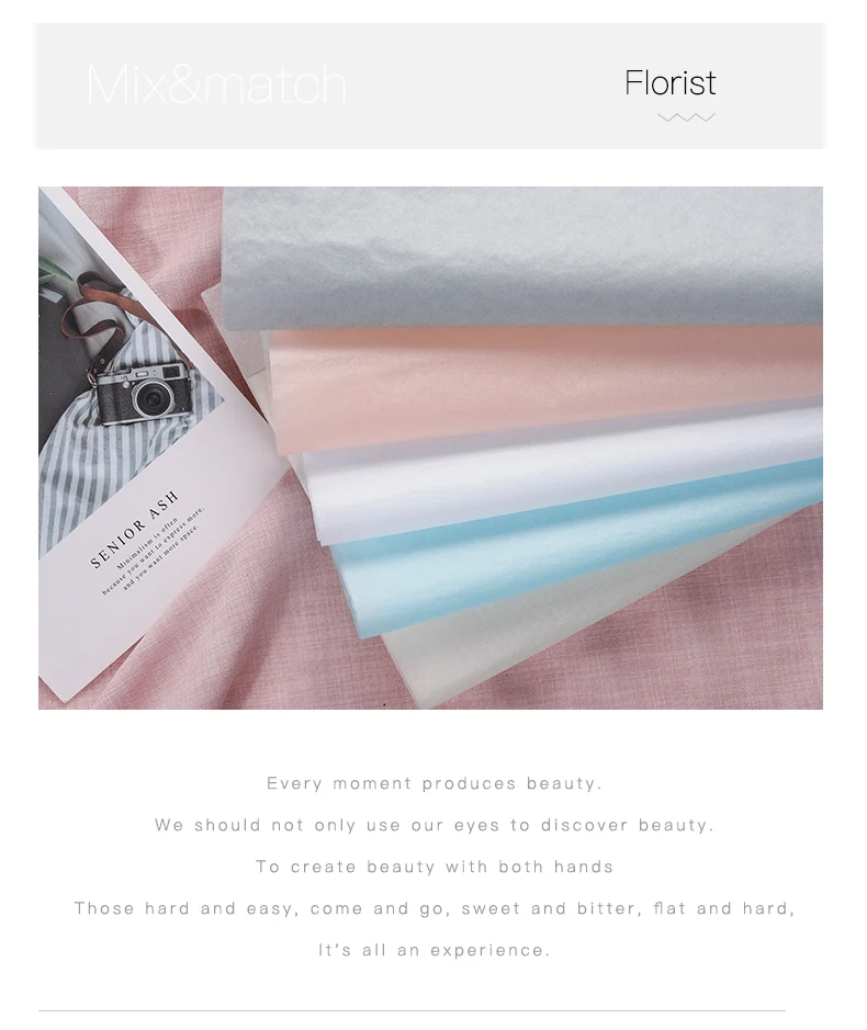 40 шт. Подарочная тканевая бумага сплошной цвет сиднейская бумага корейский букет основа подкладка оберточная бумага материал Цветочный декор