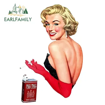 

EARLFAMILY 13cm x 8.3cm Car Sticker Super Sexy Beauty Pinup Girl Auto Motor Decorative Funny Car Decal Wall