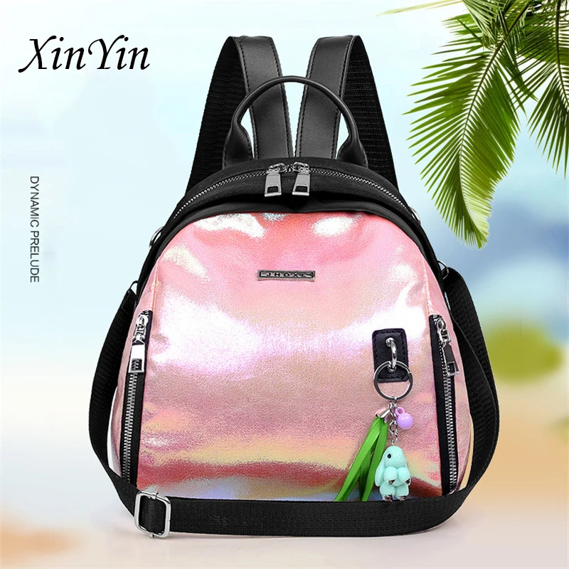 Европейский и американский модный лазерный рюкзак, женская школьная сумка для девочек-подростков, дикий светильник, женский рюкзак для путешествий, сумка на плечо