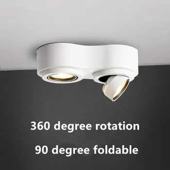 

360 Degree Rotation Spot lightings LED Ceiling Recessed DownLight 2X10W Dimmable led bulb light for Kitchen Bedroom indoor lamp