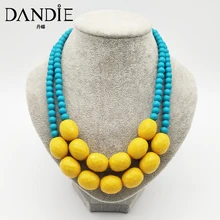 Dandie модное многослойное акриловое ожерелье, милые женские аксессуары