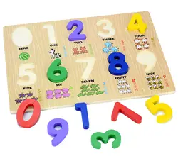 0-9 мультфильм стерео с цифрами головоломки Xr01 Дети Руки раннее образование простой обучающий с цифрами обучающая игрушка 0,24