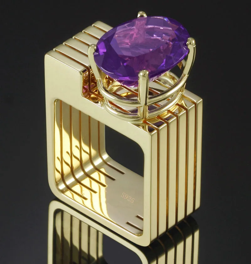 Новое поступление женские Хрустальные Зеленые золотые кольца ювелирные изделия Женское блестящее геометрическое кольцо для женщин Свадебные аксессуары для девочек - Цвет основного камня: r1247