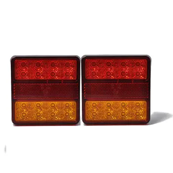 

1 Pair 22 LED Taillights Red Amber Rear Tail Light DC 12V for Trailer Truck Boat Car Styling Warning Turn Signal Lights