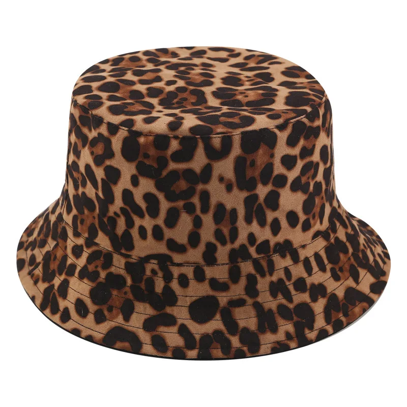 Леопардовый принт Панама для рыбака шляпа уличная дорожная шляпа шляпы от солнца для женщин Шапки на осень зиму подарки для девочек