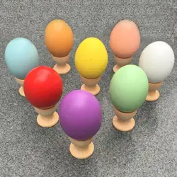 Красочные Ультра реалистичные DIY моделирование Деревянное яйцо твердой древесины ручная роспись Doodle Ege дом игрушка для детей