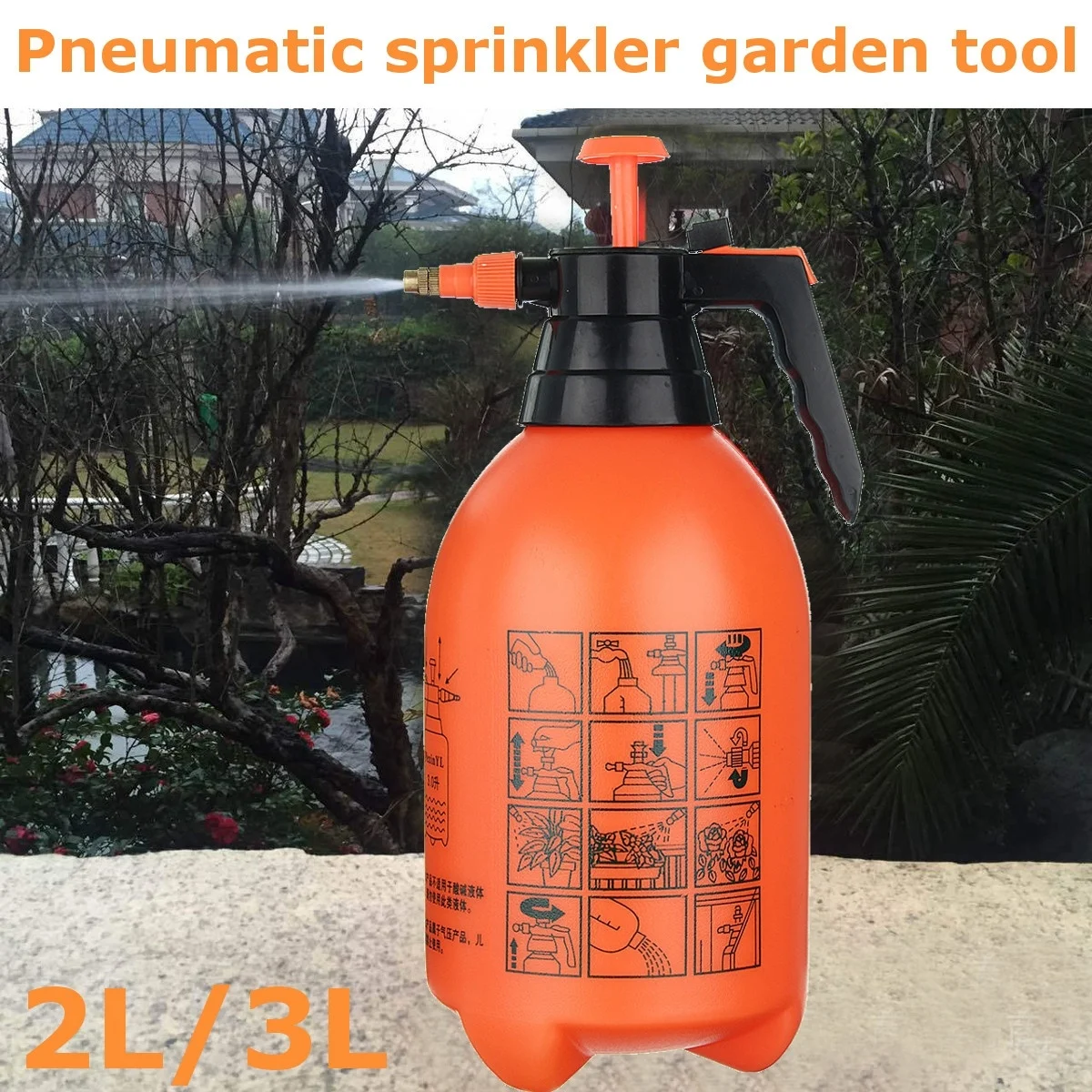 AA 2/3L Pressure Garden Spray Bottle Handheld Sprayer Home Water Pump Sprayer Adjustable Portable Chemical Hand Pressure Trigger AA 2/3L Pressure Garden Spray Bottle Handheld Sprayer Home Water Pump Sprayer Adjustable Portable Chemical Hand Pressure Trigger