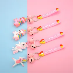Porte clés licorne poupée dessin animé mignon, petit cadeau créatif coloré poney voiture pendentif sac à dos, montre cadeaux pour enfants 
