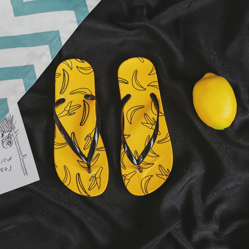 

JODIMITTY Women Fruits Printed Cartoon Summer Beach Slippers Flip Flops Girls Sandals Shoes Women's shoes