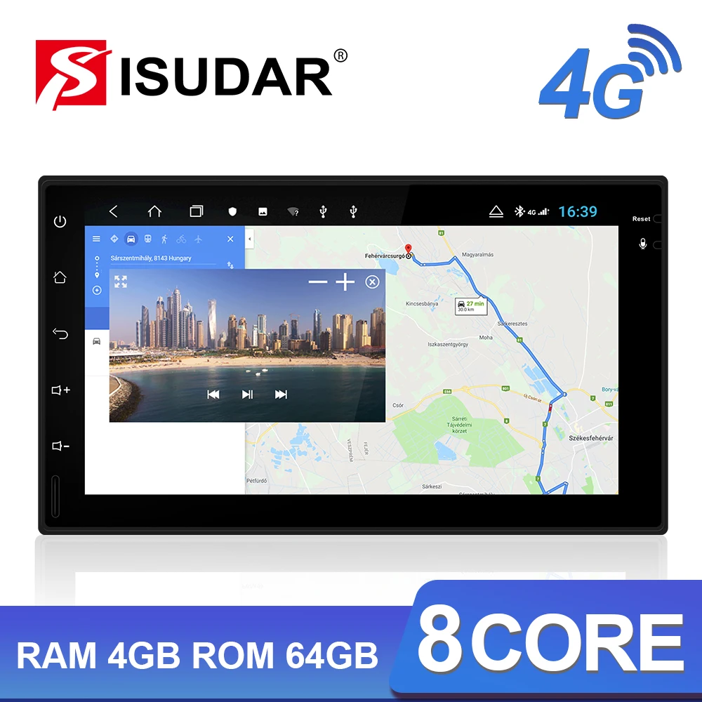 Isudar H53 4G Android 2 Din Auto Radio Für Nissan/Xtrail/Tiida/Hyundai/KIA Auto Multimedia GPS 8 Co