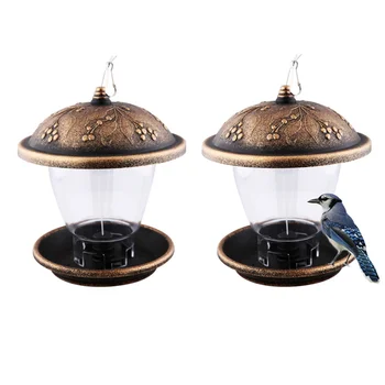 

1PC Hanging Type Birds Feeder Outdoor Hanging Birds Bowl Practical Birds Feeding Tool Automatic Birds Feeder Birds Supplies for
